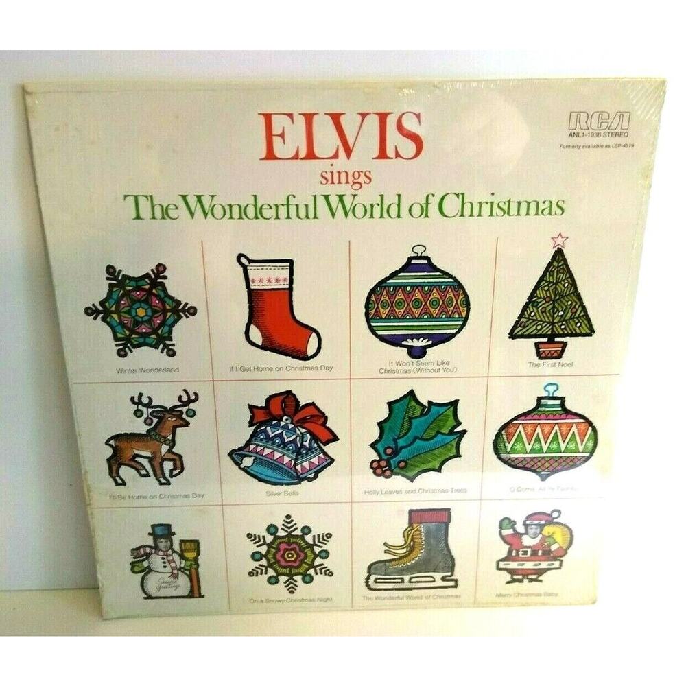 Elvis Presley Sings Wonderful World Of Christmas Vinyl LP Record Album 1975 New